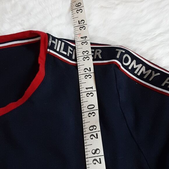 Tommy‎ Hilfiger Short Sleeve Tshirt Blue Shoulders Logo  Dress  M - Picture 9 of 10